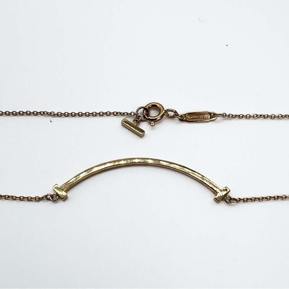 Tiffany & Co. T Smile Yellow Gold Necklace Small with Box - Picture 11 of 14